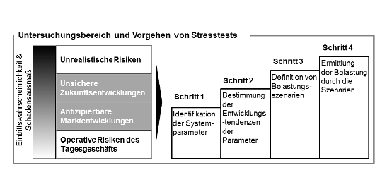 'Untersuchungsbereich und Vorgehen von Stresstests